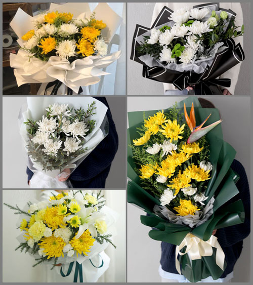 山东济南市中区二七新村街道白事花束代送